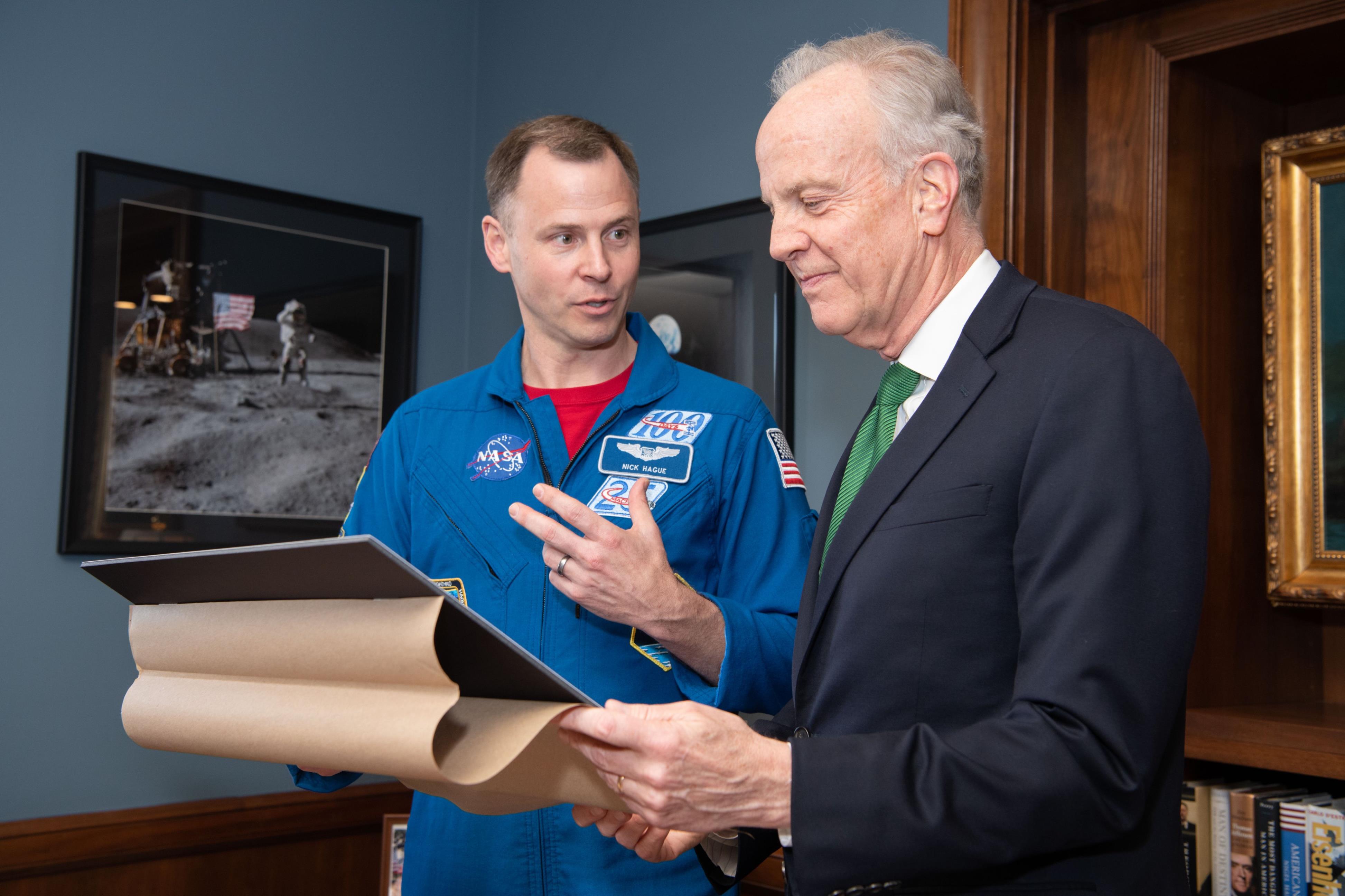 Sen. Moran with NASA Astronaut Nick Hague