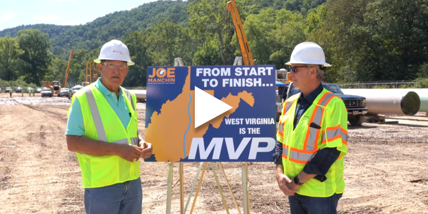 Manchin Visits Mountain Valley Pipeline Construction Site